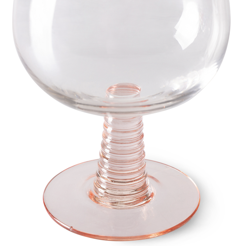 HKliving swirl wine glass low - Nude