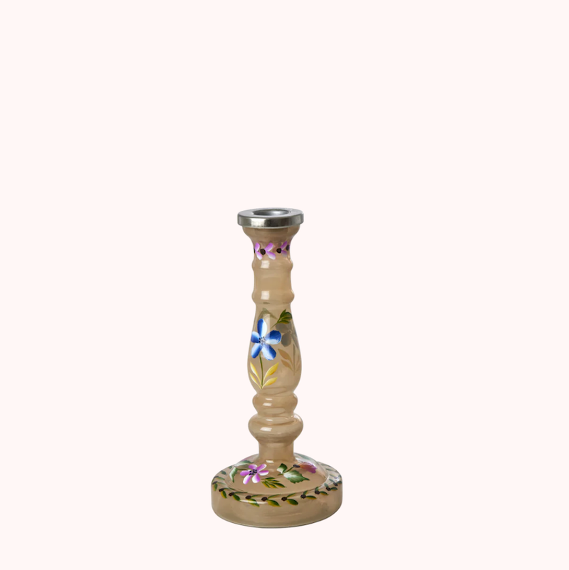 Kandelaar flowery - geel