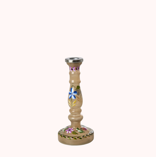 Kandelaar flowery - geel