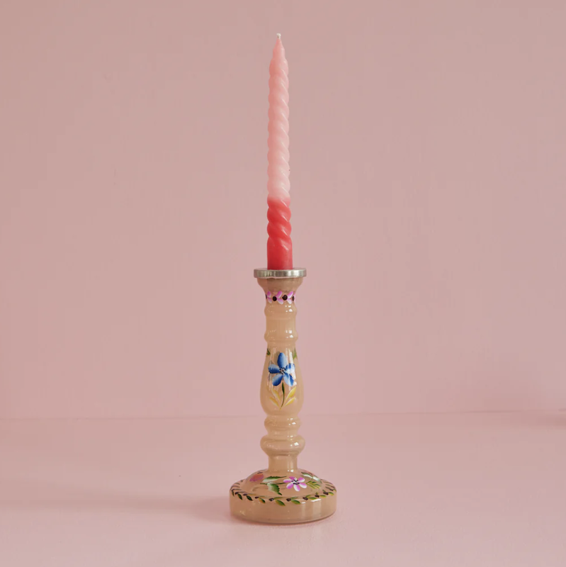 Kandelaar flowery - geel