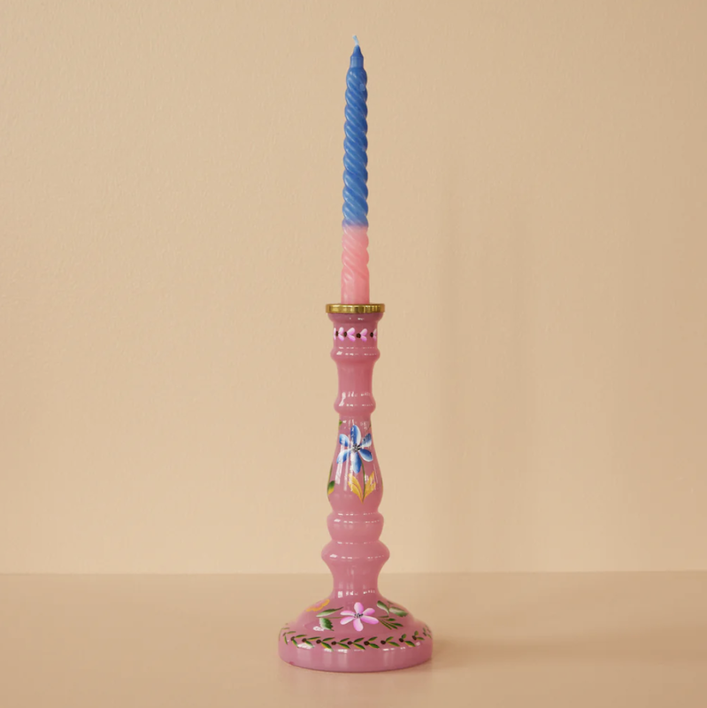 Kandelaar flowery - roze