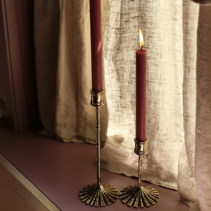 Bamboo Candle Holder Long