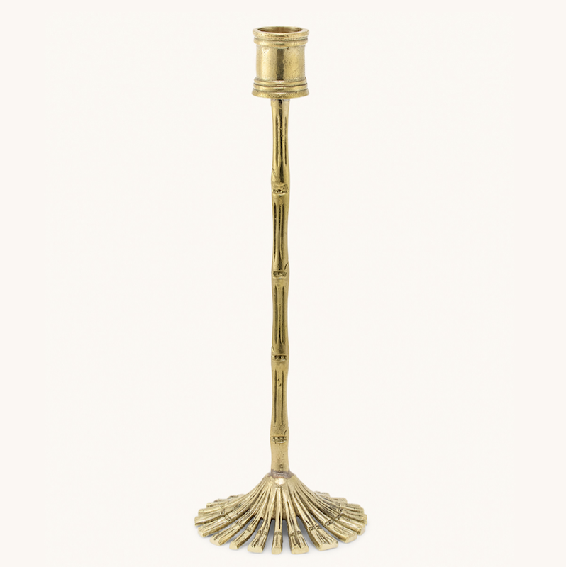 Bamboo Candle Holder Long