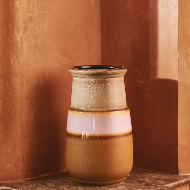 HKliving Grand floor vase Caramel