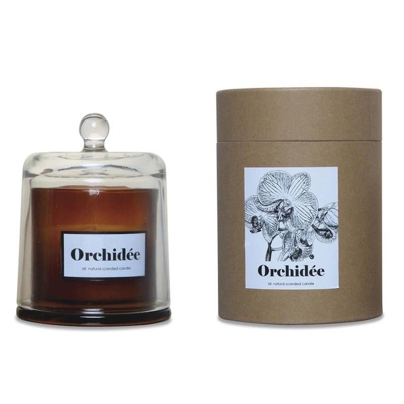 Stolpkaars - witte orchidee