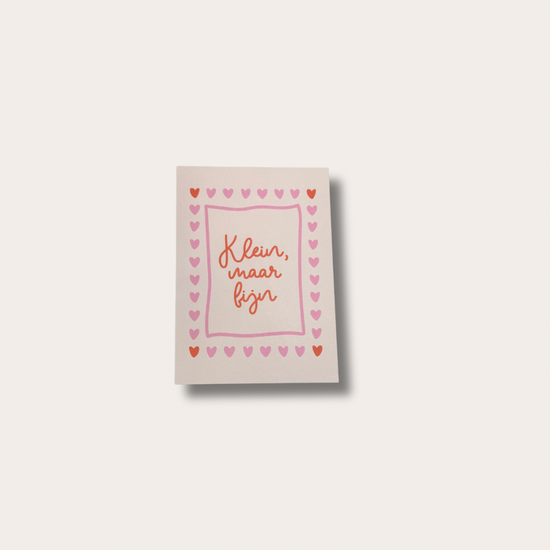 Kaart - Klein maar fijn - roze