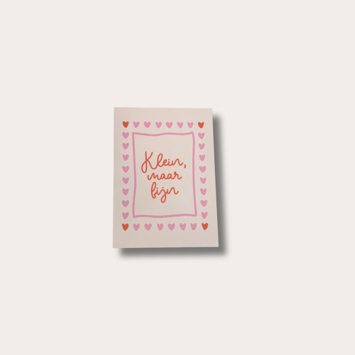 Kaart - Klein maar fijn - roze