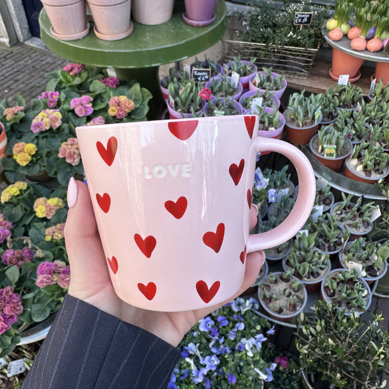 Tea mug - Love - roze