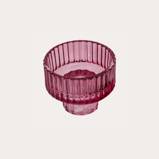 Waxine en kandelaar Milo - Roze S