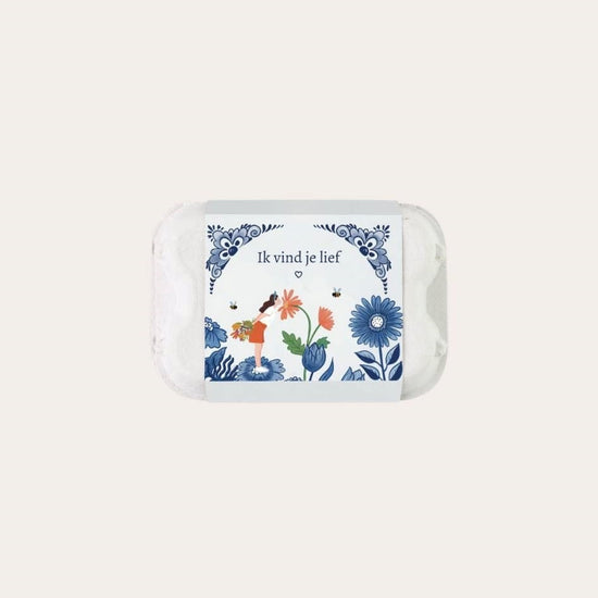 Zaadbommen - Delfts blauw - Eierdoosje